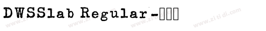DWSSlab Regular字体转换